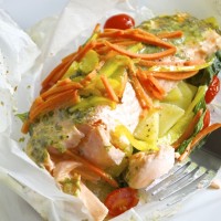 Salmon Baked in Parchment