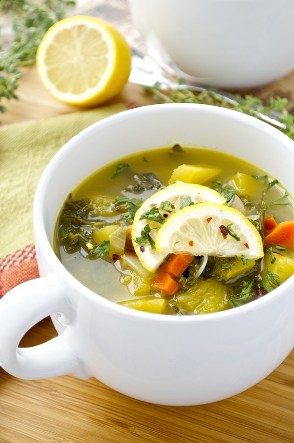 Acorn Squash and Kale Soup