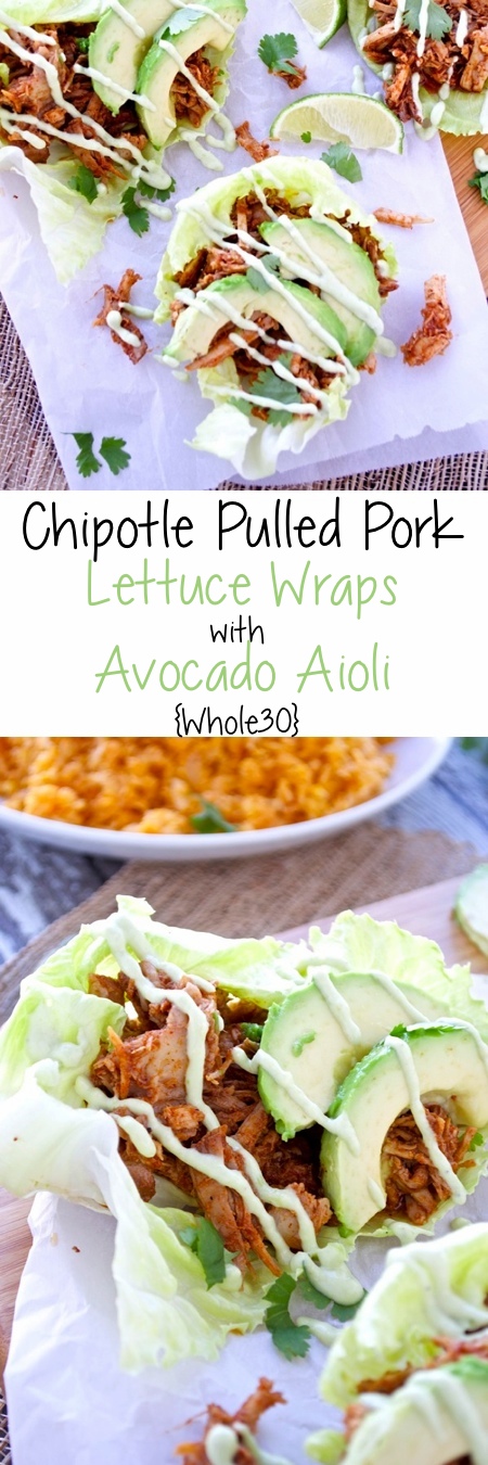Chipotle Pulled Pork Lettuce Wraps Pin