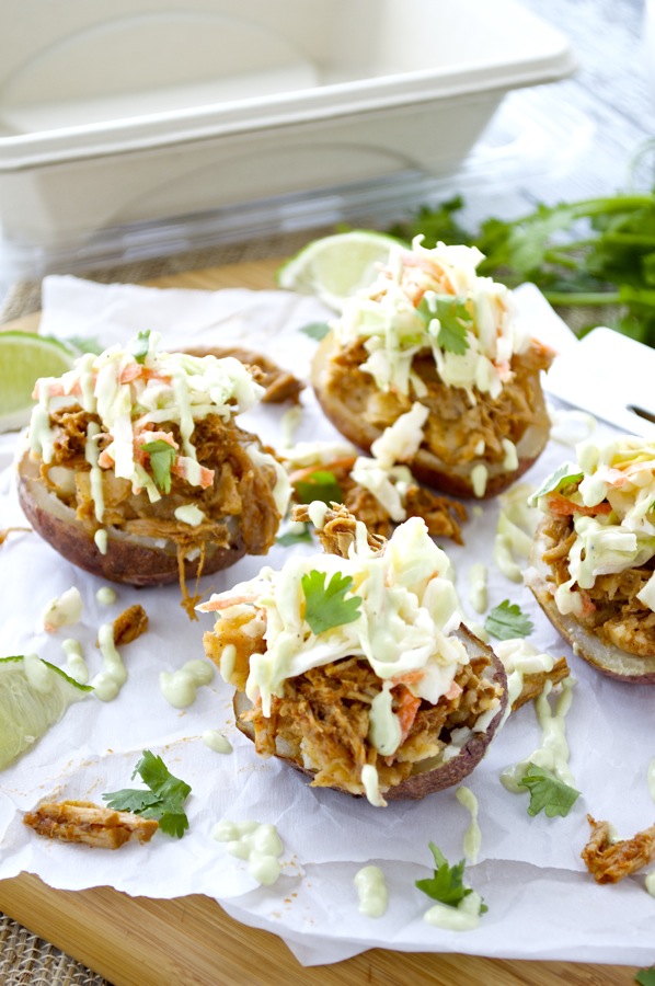 Chipotle Pulled Pork Stuffed Potatoes