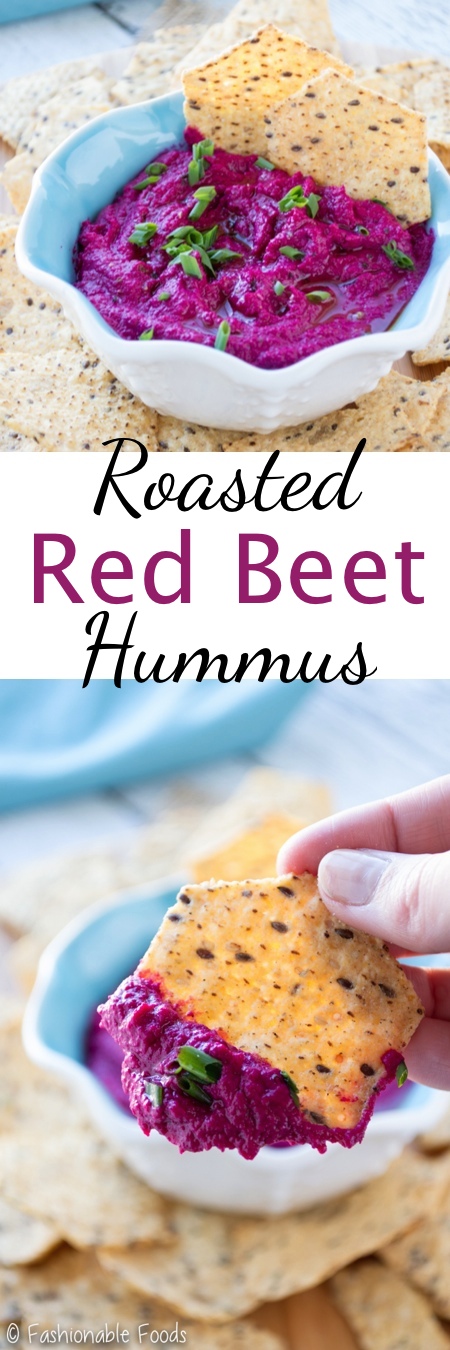 Roasted Red Beet Hummus Pin