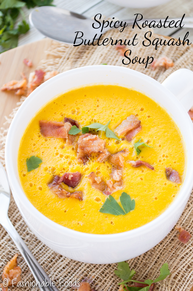 Spicy Roasted Butternut Squash Soup