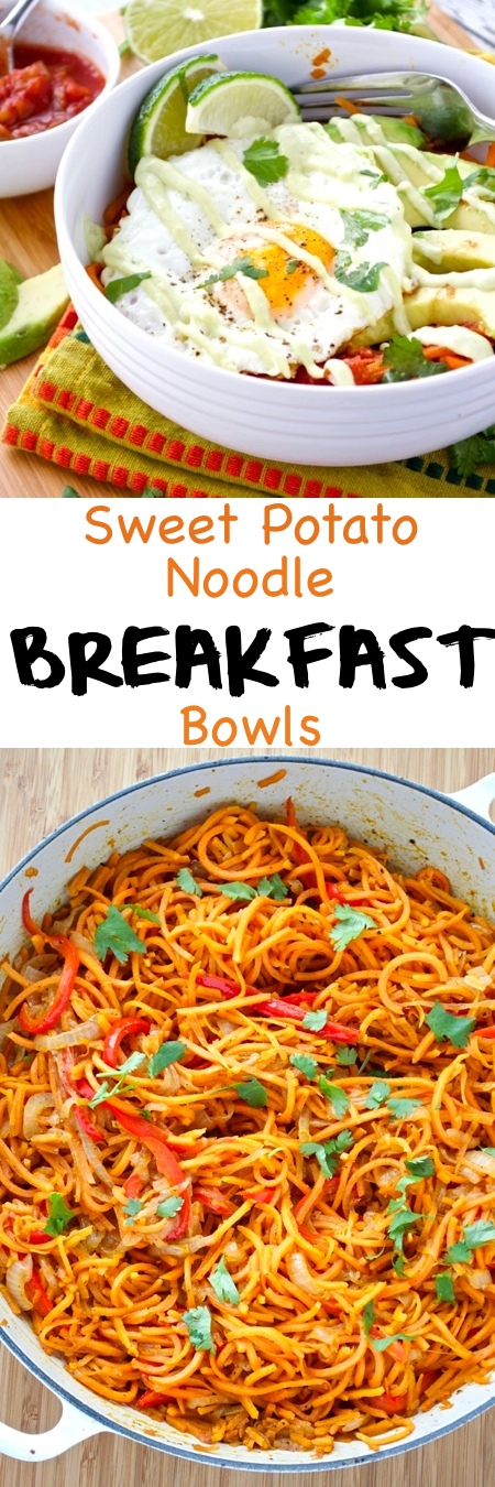 Sweet Potato Noodle Breakfast Bowls Pin