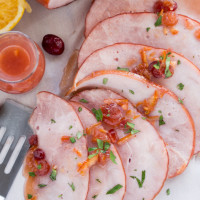 Cranberry Orange Glazed Ham
