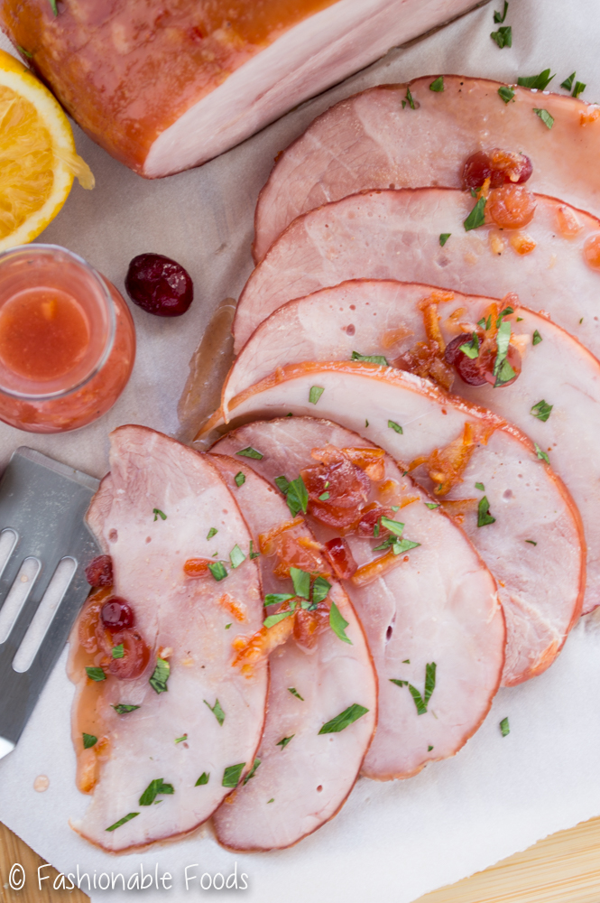 Cranberry and Orange Glazed Ham