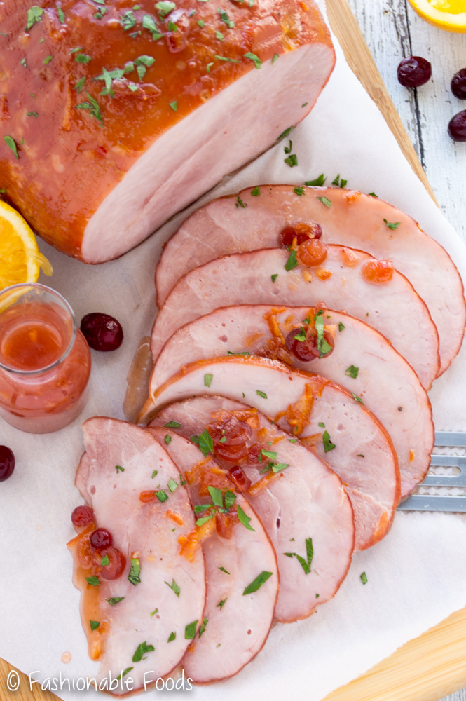 Orange Cranberry Glazed Ham
