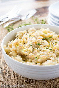 Roasted potato turnip mash