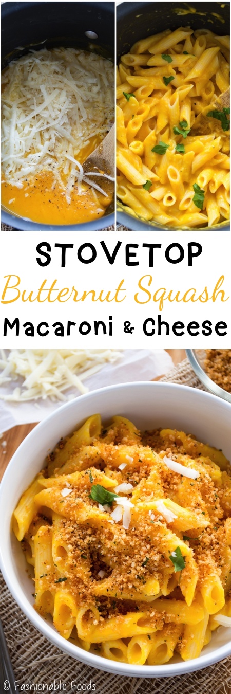 Stovetop Butternut Squash Macaroni and Cheese