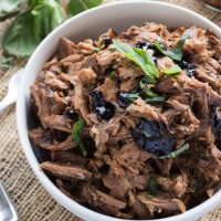 Italian Style Pulled Pork {with Basil-Balsamic Barbecue Sauce}