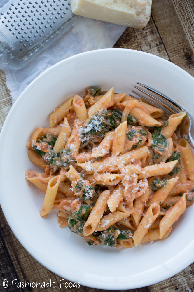 Penne with Sun Dried Tomato Cream Sauce