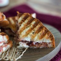 Strawberry, Goat Cheese, and Bacon Panini