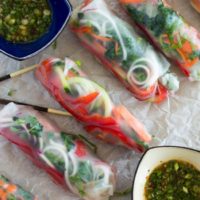 Spiralized Vegetable Spring Rolls {with Thai-Style Dipping Sauce}