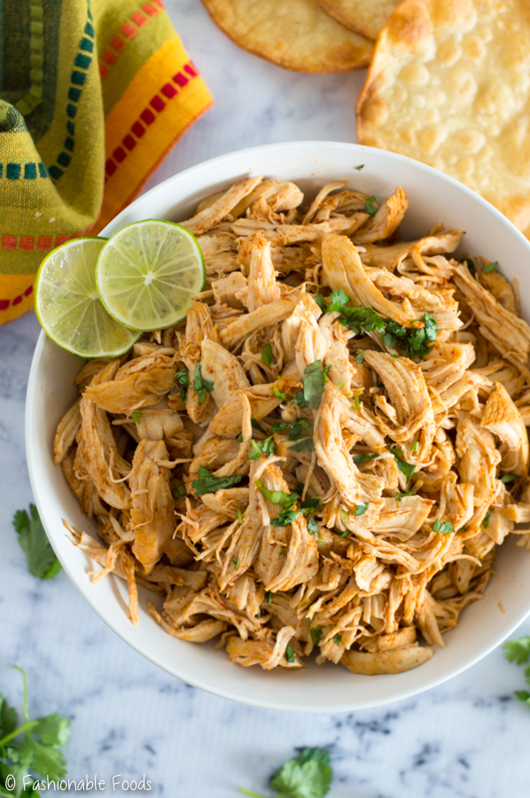 5 Ingredient Slow Cooker Chipotle Chicken - Fashionable Foods